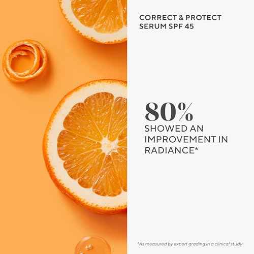 Murad Correct & Protect Broad Spectrum SPF 45 ? 100% Mineral Sunscreen with Carotenoid Technology and Beet Root for Brightening, Blue Light Defense, and Even Skin Tone ? 1.0 Fl Oz