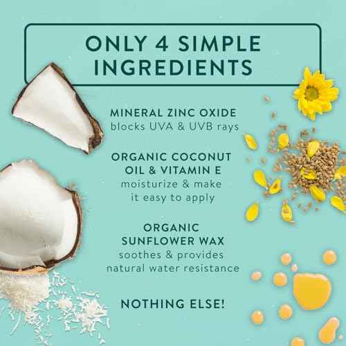 Badger Mineral Daily Sunscreen with Zinc Oxide, SPF 30, Lightweight & Easy to Apply w/No White Cast, Moisturizing Organic Sunscreen, Reef Safe, Vegan, Unscented, 4 fl oz, 2-Pack