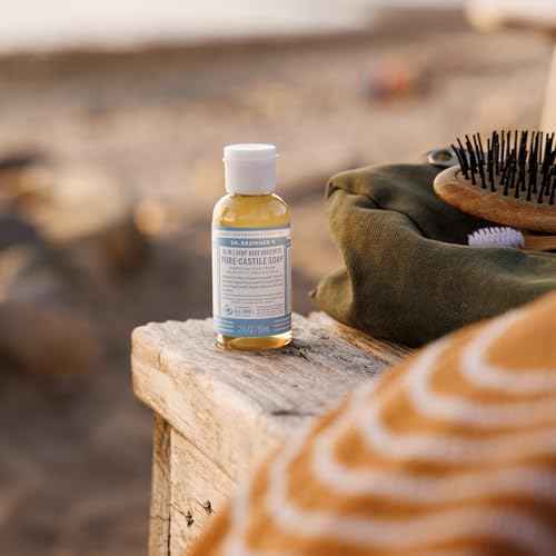 Dr. Bronner's - Pure-Castile Liquid Soap (Baby Unscented, 2 ounce, 2-Pack) - Made with Organic Oils, 18-in-1 Uses: Face, Body, Hair, Laundry, Pets and Dishes, Concentrated, Vegan, Non-GMO