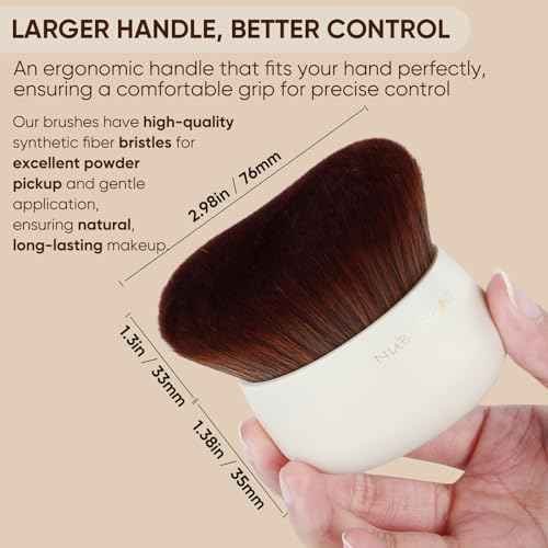 Extra Large Body Makeup Brush,Tanning Brush, Self Tanner, Foundation Bronzer Brush Cream Powder Liquid oil Applicator, Face Neck Leg Full Body Blending Brush(White)