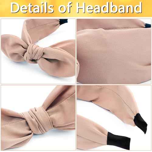 TOBATOBA Bow Headbands for Women Leopard Headband Cheetah Print Headband Cute Black Bow Head bands Women Top Knot Hairbands Hair Accessories