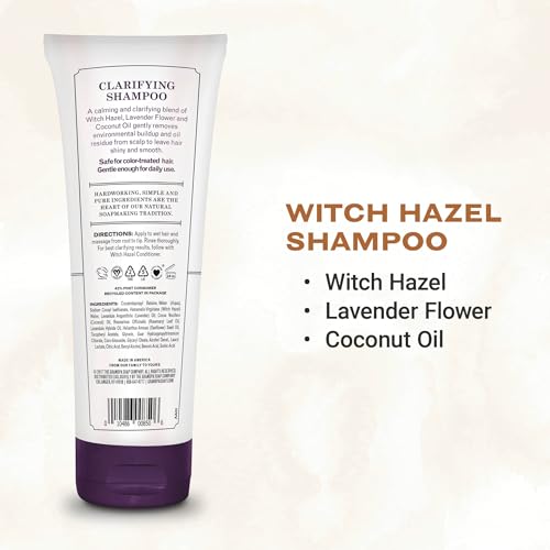 The Grandpa Soap Company Claryfying Witch Hazel Shampoo - Removes Buildup, With Witch Hazel & Lavender Flower, For All Hair Types, Vegan, Sulfates and Parabens Free, 8 Fl Oz 2 Pack