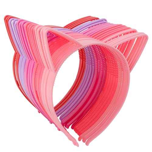 COCIDE 24Pcs Cat Ears Headbands Plastic Taylor Party Decorations Kitty Headbands for Girls Gabby Party Favors Birthday Supplies for Women Halloween Hair Accessories Hair Hoops Costume
