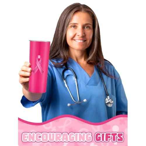 Paterr 2 Pack Breast Cancer Awareness Gifts Chemo Bags and Totes Chemo Care Package for Women Breast Cancer Accessories(Stylish Pink,Breast Cancer)
