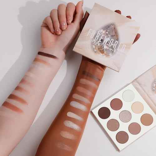 docolor Neutral Eyeshadow Palette 9 Colors Nude Brown Eyeshadow Palette Eye Shadow Palette Makeup Palettes with Velvety and Silky Finishes Highly Pigmented Mattes Shimmers Glitter Eye Makeup Palettes