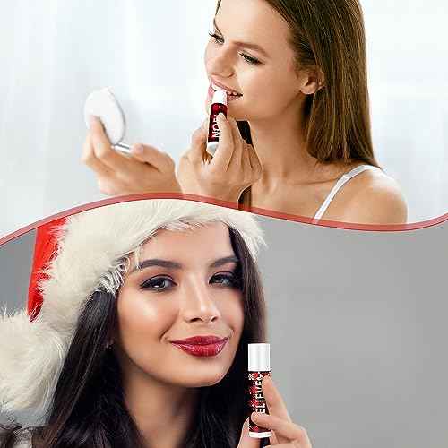 Sosation 40 Pcs Christmas Flavored Lip Balm Bulk Holiday Christmas Stocking Gift Set Celebrate Lip Balm Stick Beauty Lip Care