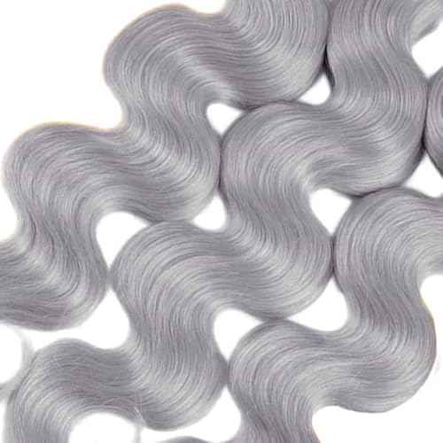 30 32 34 inch Grey Bundles Human Hair Silver Bundle Gray Body Wave Bundles 8A Brazilian Remy Gray Hair Extensions 300g