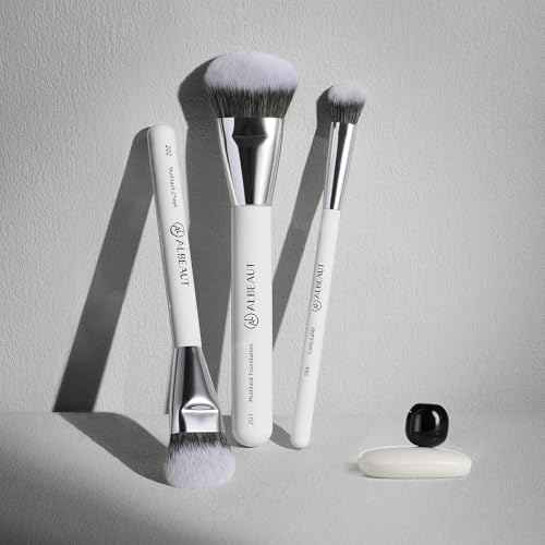 Makeup Brush for Foundation Concealer Blush Contour Liquid Cream Blending Angled Shape