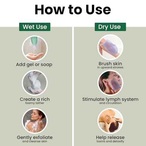 Sea Shampoo Shower Gel 8oz Bundle with Supracor Bath Mitt-Shampoo, Bath Gel & Exfoliating Glove Dead Skin Remover for Body-Exfoliator Glove Honeycomb Face Scrubber Exfoliating Mitt for Body