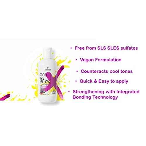 GOODBYE YELLOW Neutralizing Wash Shampoo ? Color Balancing for Brassy and Yellow Tones ? Cleansing Vegan Hair Care with Purple and Blue Pigments