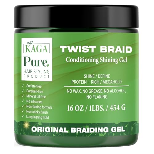 KAGA Pure O Natural Neatbraid Beauty Professional Conditioning Shining Gel 16oz / 1LB (16 Ounce)