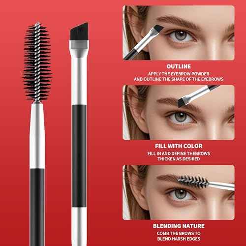 Tweezers for Women Facial Hair, 9 in 1 Eyebrow Kit with Tweezers, Eyebrow Trimmer Scissors, Razor, Brush with Leather Travel Case, Hair Plucking Daily Beauty Tools