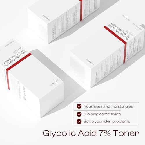 Glycolic Acid Toner: 240ml Glycolic Acid 7% Exfoliating Toner Toning Solution Which Soothes and Hydrates Skin