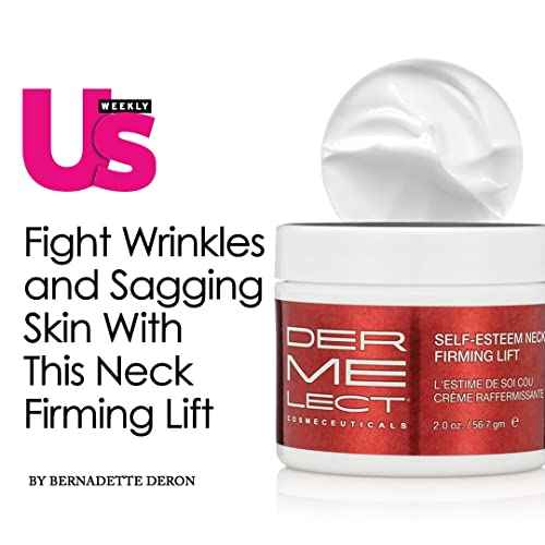 Dermelect Self-Esteem Neck Firming Lift - for Neck and D?collet?, Anti Aging Cream with AHA, BHA, Avocado Oil, Squalene Toning, Hydrating & Firming Treatment for Sagging Skin 2 oz.
