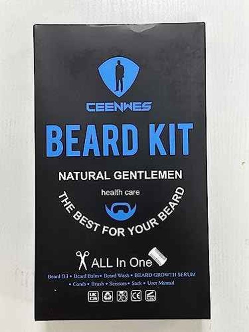 Beard Grooming Kit,Beard Kit with Beard Oil,Beard Growth Serum,Beard Wash, Beard Balm,Beard Brush, Beard Comb, Beard & Mustache Scissors Beard Growth Kit Unique Gifts for Men