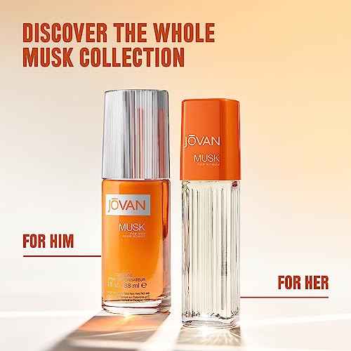 Jovan Musk for Women Eau de Cologne Spray 2 fl oz (Pack of 1), Notes of Jasmine, Amber, and Neroli, Women's Fragrance, Long Lasting, Everyday Fragrance, Travel Size