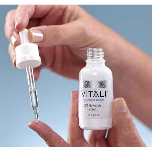 Vitali Premium 2% Bakuchiol Facial Oil: Premium Natural Retinol Alternative for Age and Wrinkle Reduction, and Soothing Irritated Skin, Boosts Copper Peptide Absorption- 1 fl. oz.
