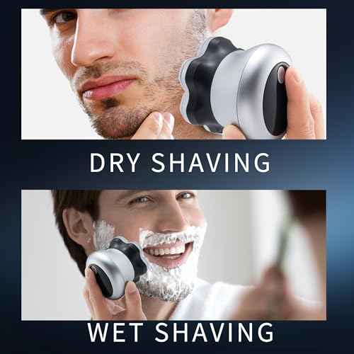 Bald Head Shavers for Men,Magnetic 7D Rotary Electric Shaver Bald Head,Cordless USB-C Rechargeable Face Beard Razors,IPX6 Waterproof Wet/Dry Shaving with LED Display