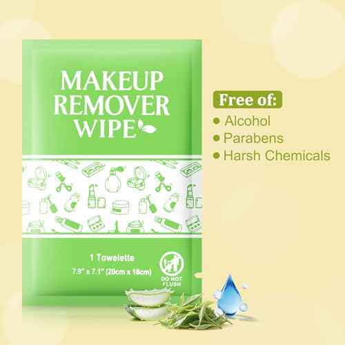 Makeup Remover Wipes Individually Wrapped, 200 Pcs Gentle Facial Cleansing Towelettes Alcohol Free, Perfect Travel Essential and Bachelorette, Wedding, Party Favor