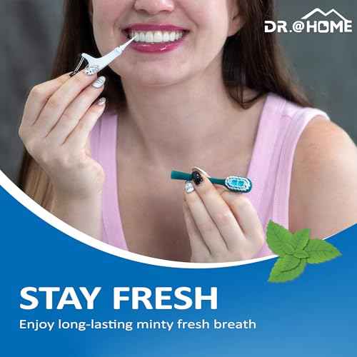 Disposable Travel Toothbrush on The go, Oral Care Set, Prepasted Mini Toothbrush 5 in 1 (Mint Paste+ Soft Bristles+Flosser+Pick+Tongue Scraper) | Individually Wrapped 24 Count - 1 Pack