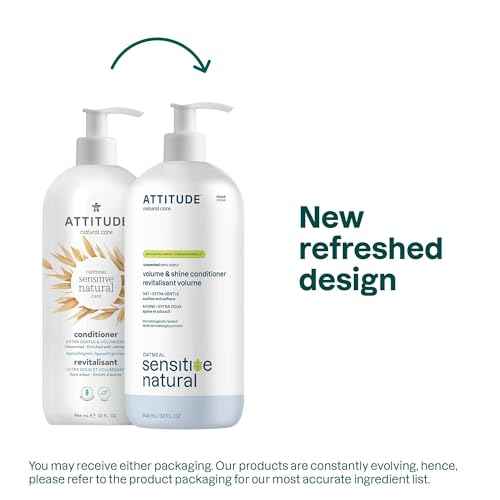 ATTITUDE Hair Conditioner for Sensitive Dry Scalp, Soothing Oat, Naturally Derived Ingredients, Dermatologically Tested, Vegan Detangler, Extra Gentle, 32 Fl Oz (Pack of 6)