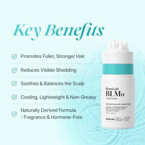 Scalp Serum for Hair Loss & Thinning with Massaging Tips | Clinically Proven | Thickens & Accelerates Hair Growth | Supports DHT Balance | Korean Hair Care | Low Irritation, Drug-Free | 4.05 fl.oz