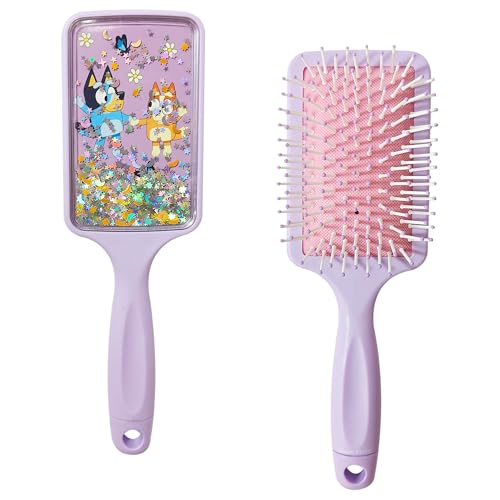 LUV HER Licenced Bluey Kids' Detangling Confetti Hair Brush - Fun Design with Bluey & Bingo - Gentle on Wet & Dry Hair - Ideal for Kids Ages 3+ - Makes Hair Care Enjoyable and Simple