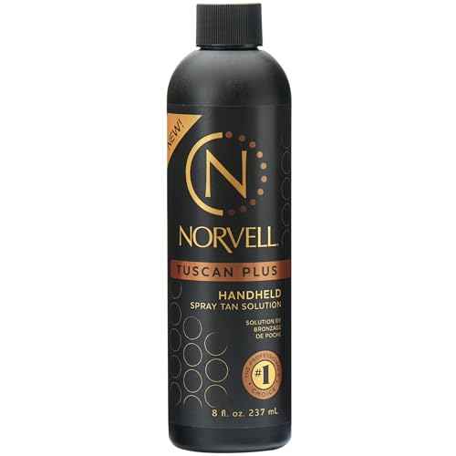 Norvell Tuscan Plus Spray Tan Solution 8 fl oz ? Professional Sunless Tanning Formula with Caramel Brown & Rose Colors, Instant Natural Color, Long Lasting, Streak Free Results