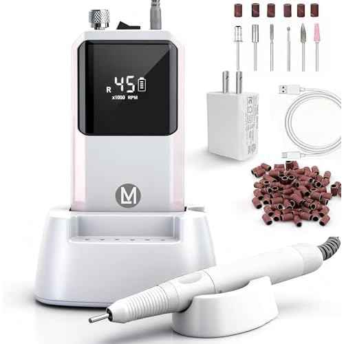 Professional Rechargeable Nail Drill 35000 RPM - Cordless Electric Nail File ,Portable Efile for Shaping/Removing/Polishing Gel/Acrylic Nails | Ideal for Home DIY & Salon Manicure Pedicure