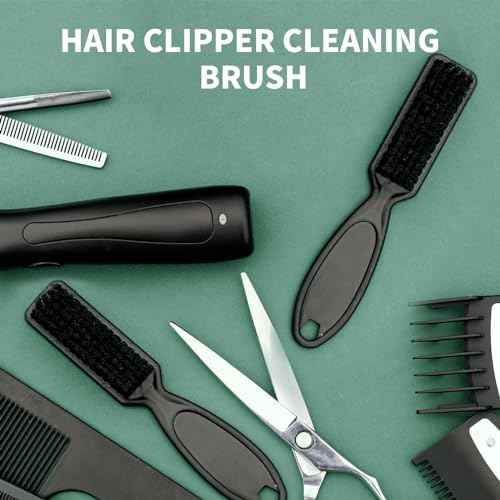 10 Pcs Barber Clipper Cleaning Brush, Barber Accessories Supplies, Blade Trimmer Cleaning Mini Brush Bulk Set Duster Manicure Nylon Brush Hair Styling Tool (Black)