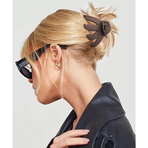 Hair Clips Claw Clips for Thick Hair 5Pcs Large Hair Clips 3.15'' Big Octopus Hair Clip Long Thick Medium Hair Neutral Jumbo Jaw Clips Hair Accessories for Women Girls