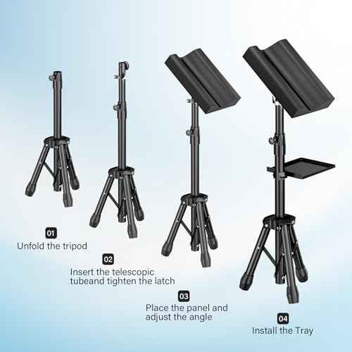 Armrest Stand with Tray Arm Leg Rest Tripod - Adjustable Height and Tilt, 180 Rotation Chair for Tattoo Studio Supplies