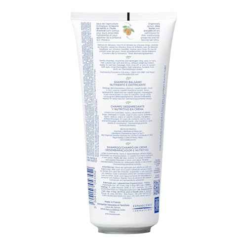 Mustela Detangling & Nourishing Cream Shampoo - Natural Shea Butter & Avocado - Curly & Frizzy Hair - Dermatologist-tested & safe for Babies and Kids - 6.76 US Fl. Oz.