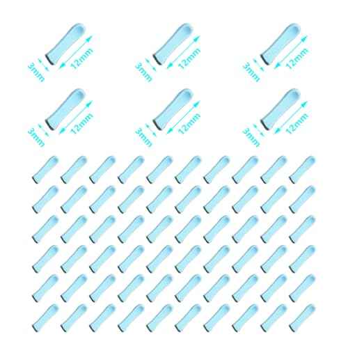 100 Pieces Ear Cleaner Tips, Ear Cleaner Replacement Tips, Ear Spoon Tips, Silicone Soft Cleaning Reuse Cap for Ear Wax Removal Tool Accessories (Blue)
