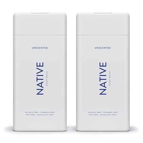 Native Body Wash for Men & Women, Seasonal | Sulfate, Paraben, and Dye Free, with Naturally Derived Clean Ingredients Leaving Skin Soft and Hydrating, Unscented 18 oz - 2 Pk