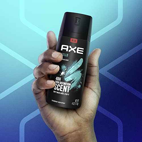 AXE Apollo Body Spray Deodorant for Long-Lasting Odor Protection, Sage & Cedarwood Deodorant for Men Formulated Without Aluminum 4oz 4 Count