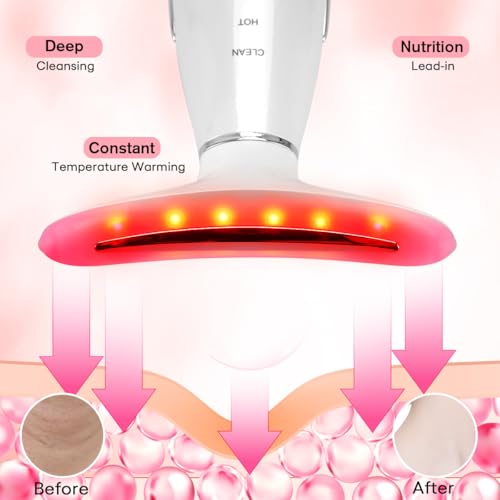 LATME Facial Massager,Neck Face Massager Tool,3 Mode Massage with Heat,Portable Beauty Instrument for Skin Care Women Gift