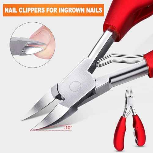 Toenail Clippers for Seniors Thick Toenails, Heavy Duty Toenail Nipper, Professional Nail Clippers, Ergonomic Non-Slip Long Handle, Toenail Clippers for Men Women Elderly