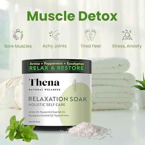 Organic Relaxation Bath Therapy Relaxing Eucalyptus Peppermint Arnica Oil, for Stress Relief Muscle Recovery Detox, Best Self Care Relaxing Gifts for Women Men