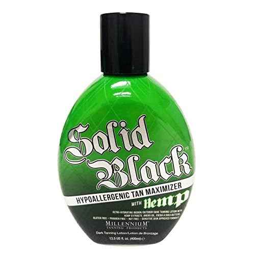 2 Pack - Millennium Tanning Solid Black Special Reserve 200x + Millennium Tanning Solid Black Hypoallergenic Tan Maximizer w Hemp