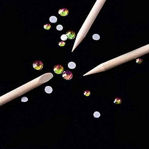 BTYMS 1000 Pcs Orange Wood Sticks 4.5 Inch Cuticle Pusher Wooden Cuticle Remover with Double Sided for Manicures and Pedicures Nail Tools