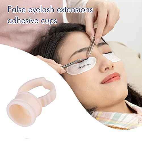 Soft Silicone Tattoo Pigment Rings Cup, Hipifans 100Pcs/Set Disposable Tattoo Ink Cups, Permanent Makeup Glue Holder for Lip, Nail Art, Eyebrow, Eyelash Microblading Supplies