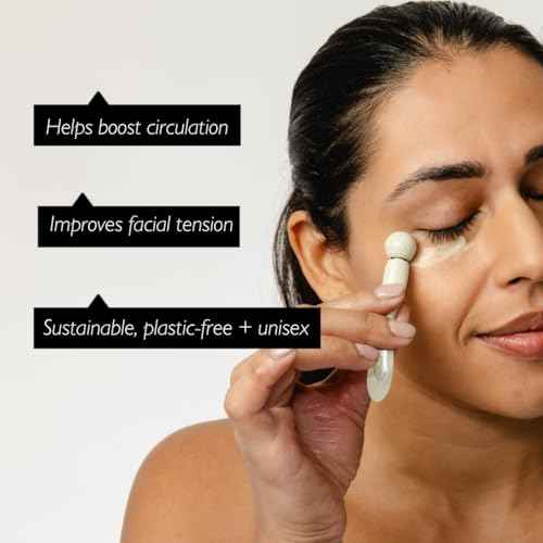 UpCircle Eye Roller 1pc ? Metal + Plastic-Free ? For Dark Circles + Puffy Eyes ? With Cooling Effect to Boost Circulation For Healthy Glow ? Sustainable + Unisex