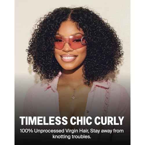 6x6 Curly Bob Wig Human Hair Glueless Curly Wig Pre Cut HD Lace Closure Bob Wig Glueless Wig Pre Plucked Bleached Knots 14 Inch