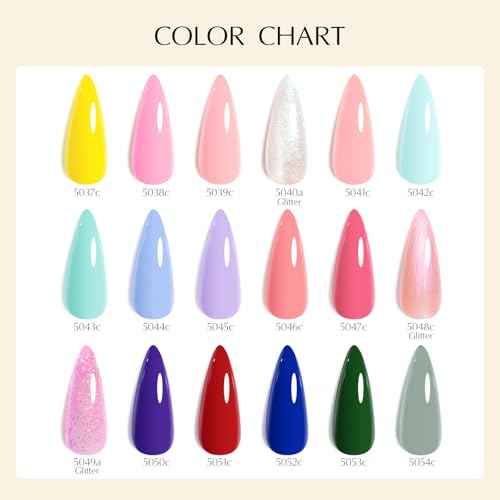 VENALISA V3 Gel Nail Polish Kit of 22 Pcs With Color Display Card Red Blue Green Yellow Pink Gel Polish Set Soak Off Salon Nail Art DIY at Home Manicure