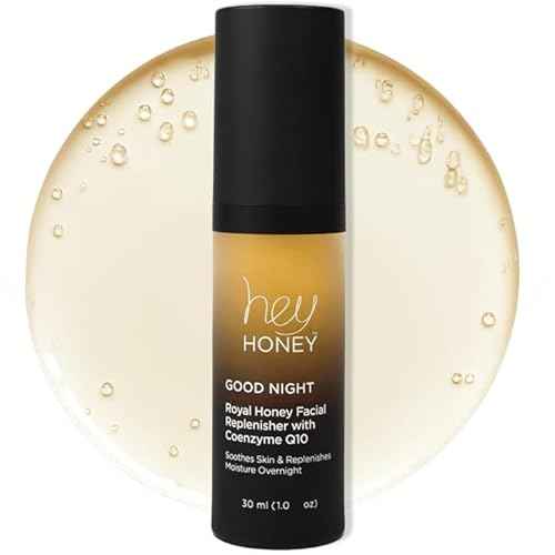 Hey Honey Skincare Good Night Moisturizer For Face Royal Honey Facial Replenisher with Coenzyme Q10 | A Lavish Night Time Repair Designed To Improve Moisture Retention | 1 Oz