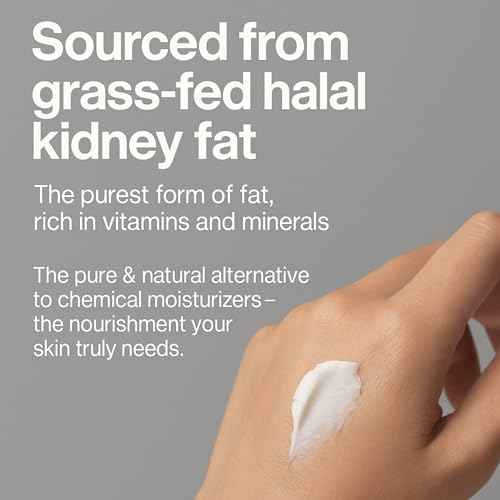 JUST Tallow - No Added Ingredient - 70 g Halal Grass Fed Beef Tallow For Skin - Organic Beef Tallow Moisturizer ? Beef Tallow Face Moisturizer & Beef Tallow Balm For Face ? Unscented