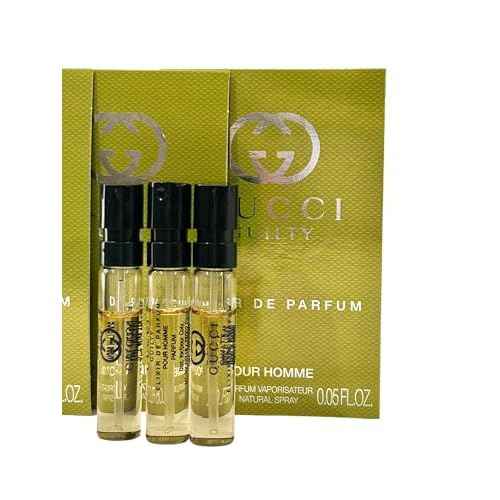 Gucci GUILTY MEN Elixir Sample Perfume 1.5 ml / 0.05 oz - set of 3 spray samples