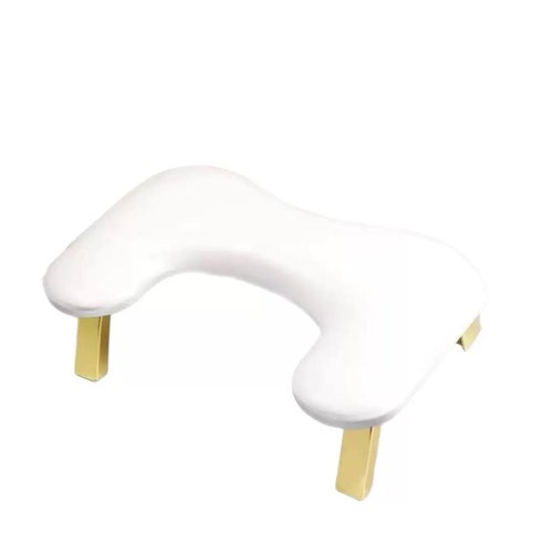 Ankysasky Nail Arm Rest, PU Leather Nail Tech Arm Rest,Foldable Arm Rest for Nails Tech U-Shaped Hand Rest Manicure Hand Rests for Foot Hand Rest (White)