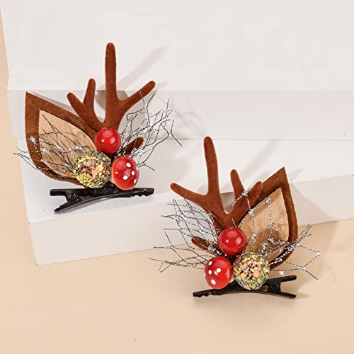 TOECWEGR Christmas Reindeer Antlers Headband Hair Clips Hair Hoop Girl Holiday Beauty Headdress